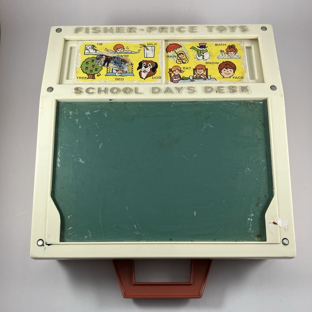 Original 1972 Fisher Price School Days Portable Play Desk #176 Vintage
